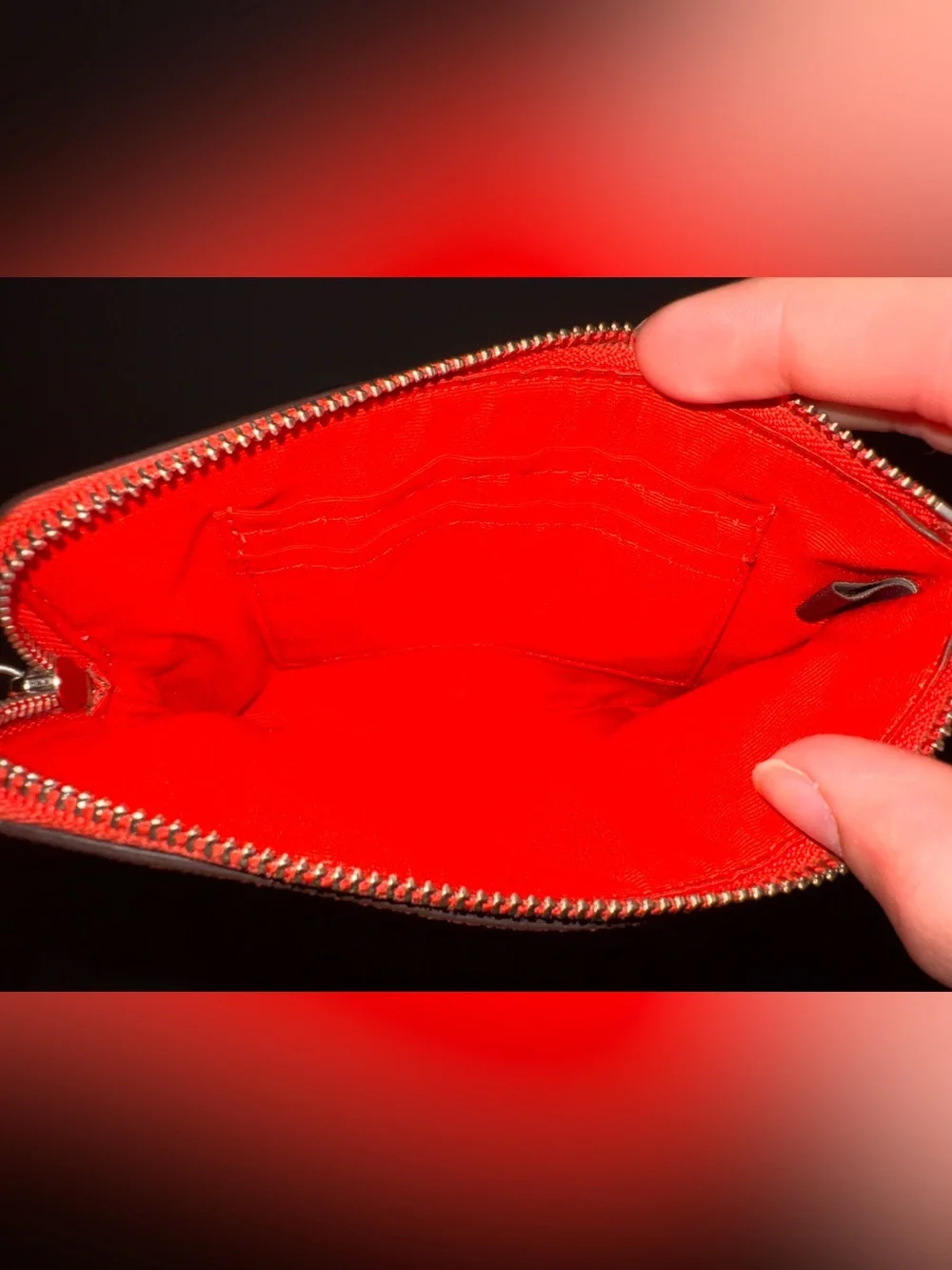 Coach Red Leather Wristlet